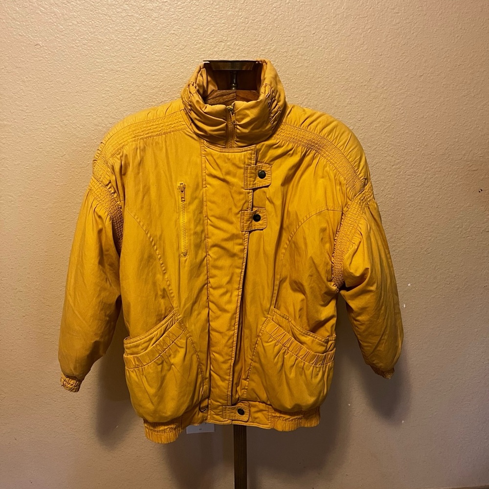 Vintage Yellow Prezzia Winter Jacket Size Small
